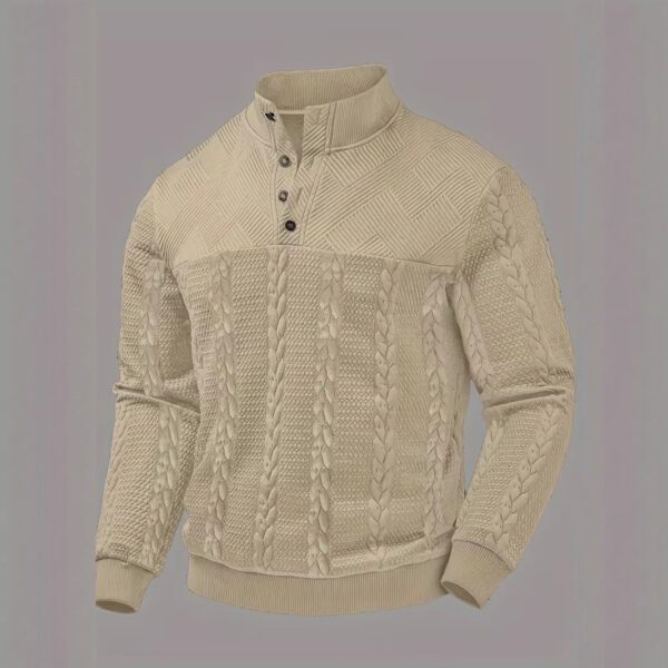 802da223-9476-4657-b44c-d35f02e6a96a.jpg Men's Retro Casual Stand-Up Collar Four-Button Pullover Sweater