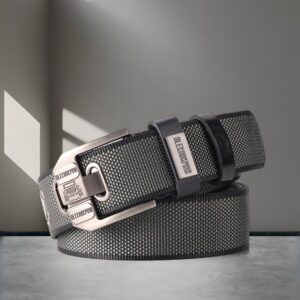 Men's Casual Double-Sided Canvas Outdoor Belt With Alloy Pin Buckle