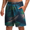 Men's Summer Fashion 3D Printed Leaf Series 3D Printed Casual Beach Shorts