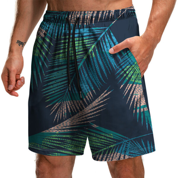 Men's Summer Fashion 3D Printed Leaf Series 3D Printed Casual Beach Shorts