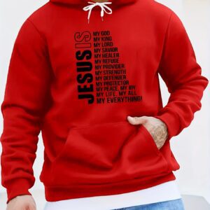 Men's Trendy Printed Casual Pullover Kangaroo Pocket Hoodie