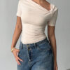 Women's Elegant High-End Off-Shoulder Short-Sleeve Top