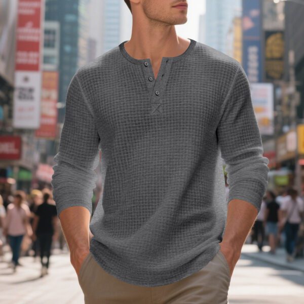 8883ede1-3649-427f-99ff-355e40ce4633.jpg Men's Jacquard Casual Plaid Button-Down Long Sleeve Sweater