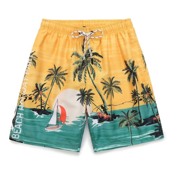 Men's Casual Floral Beach Style Printed Swim Shorts