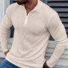 Men's Casual Stand-Up Collar Pullover Slim-fit Ribbed Sweater