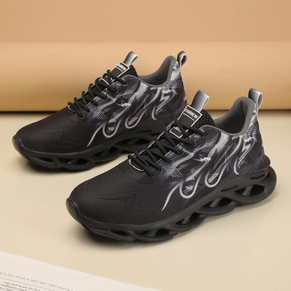 Men's Casual Braided Design Sporty Sneakers With A Thick Sole