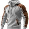 Men's Casual Cardigan Double-Hooded Half-zip Hoodie