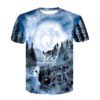 Men's 3D Digital Printed Animal Round Neck Casual Short Sleeve T-shirt