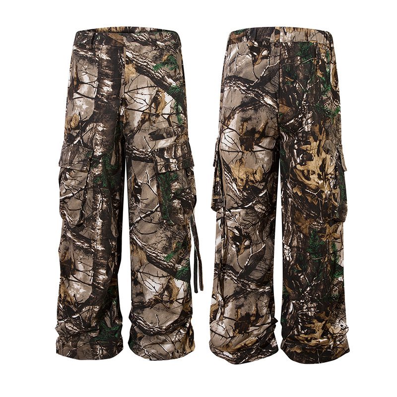 Men's Retro Hunting Style Branches Camouflage Cargo Pants