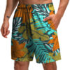 Men's Summer Fashion 3D Printed Leaf Series 3D Printed Casual Beach Shorts