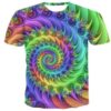 Men's 3D Printed Bullets & Tye Dye Casual Short Sleeve T-Shirts