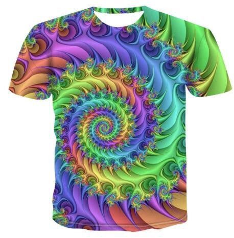 Men's 3D Printed Bullets & Tye Dye Casual Short Sleeve T-Shirts