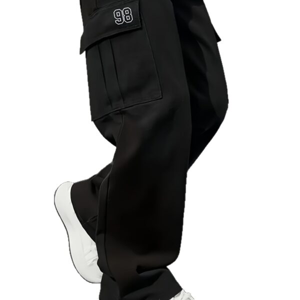 938746f3-ba83-45ba-b9a8-bbe7ef303e44.jpg Men's Long Loose Fit Casual Cargo Pants With A Drawstring