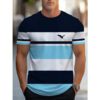 Men's Short-sleeved T-shirt Business Casual 3D Digital Printed