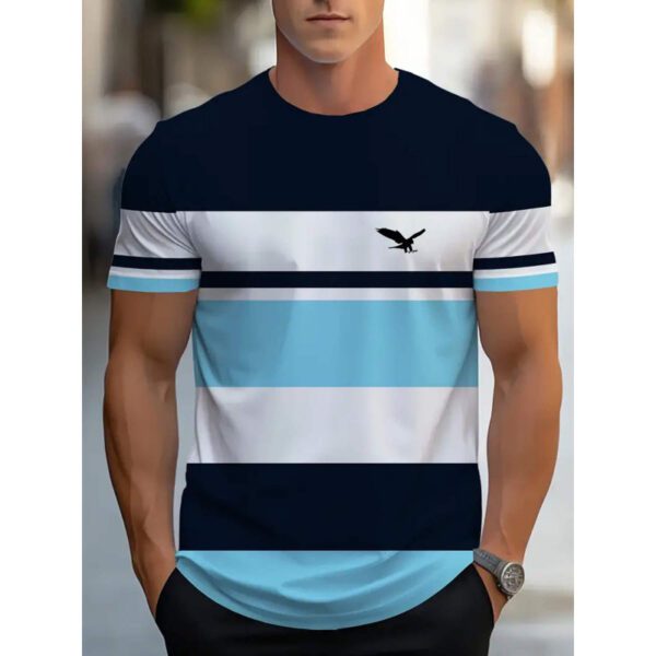 Men's Short-sleeved T-shirt Business Casual 3D Digital Printed