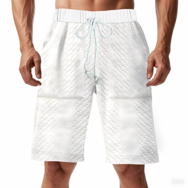 Men's Relaxed-Fit Knitted Mid-Length Jacquard Casual Shorts