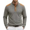Men's Trendy Solid-Color Breathable Casual Sweater With Buttons