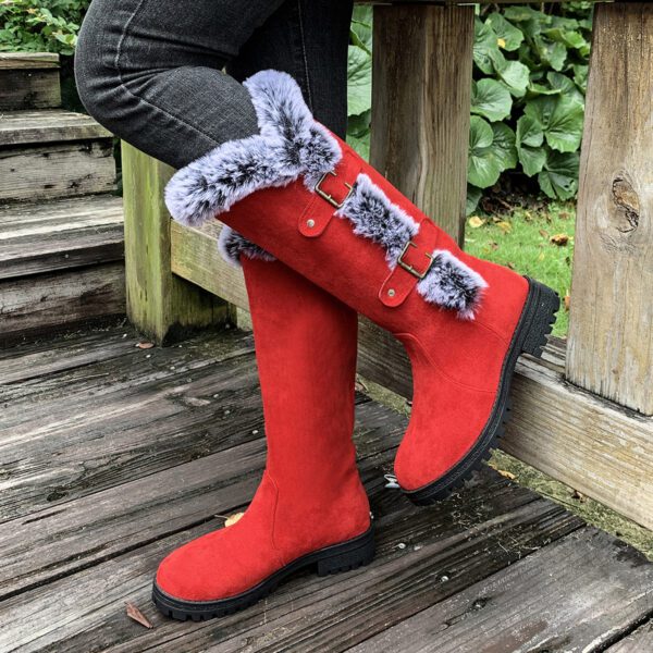 Women's Rabbit Fur Thick Velvet Casual Snow Boots