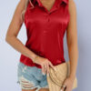 Women's Solid Color Casual Elegant Button Satin Shirt