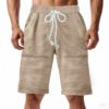 Men's Relaxed-Fit Knitted Mid-Length Jacquard Casual Shorts