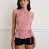Women's Backless Strappy Halter Trendy Tank Top