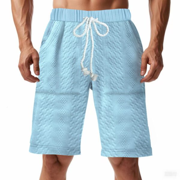 Men's Relaxed-Fit Knitted Mid-Length Jacquard Casual Shorts