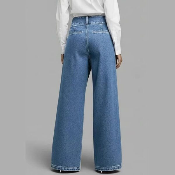 a4111e1d-d390-41dd-bce3-5c07f5c77ad1.jpg Women's Fashion Side-Folded Long Pants Jeans