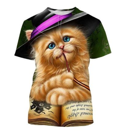 a4560e69-d7e7-4f16-8717-751fdd064039.jpg Men's 3D Printed Casual & Funny Cute Cat Pattern T-shirt