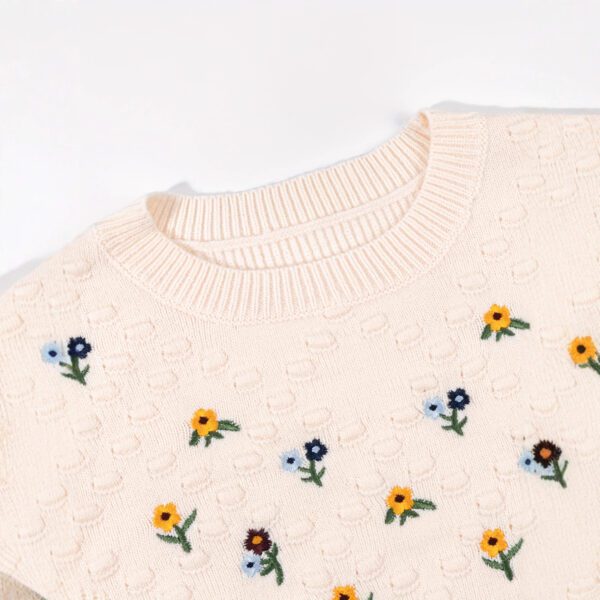 a5735d78-eac7-4771-a2f6-94ee49af281b.jpg Women's Artistic And Pastoral-Style Thickened Round-Knit Daisy Sweater