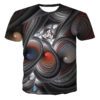 Men's 3D Printed Abstract Patterns, Vinyl & Sea Wave Casual Short Sleeve T-shirt