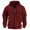 Men's Retro Athletic Sporty Casual Hoodie Jacket