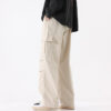 a7e79d99-c302-4807-b67a-d99919a56847.jpg Men's Casual Retro High Street Fashion Pleated Straight Leg Cargo Pants
