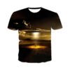 Men's 3D Printed UFO Sci-Fi Casual Short Sleeve T-Shirt