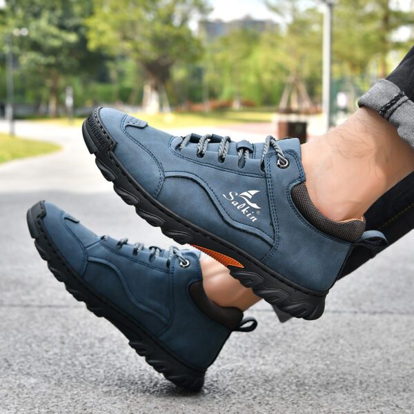 Men's Comfortable Flat Lace-Up Casual Shoes For Hiking