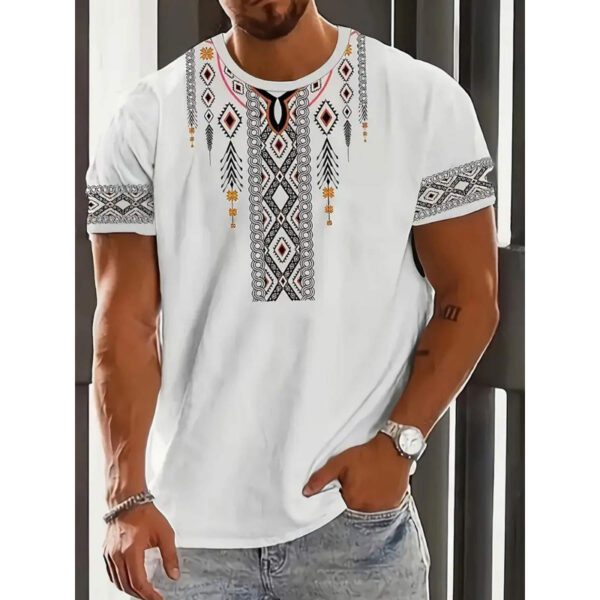 Men's Short-sleeved T-shirt Business Casual 3D Digital Printed