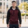 Men's Retro Casual Drawstring Hooded Pullover Sweater