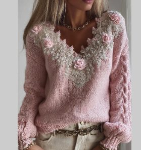 Women's Relaxed Cozy Soft Knit Pullover Sweater