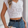 ad7a7166-55d6-4d64-9dca-3bcc28e634ba.jpg Women's Casual Heart Hollow Out Knit Vacation Cropped Top