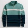 Men's Business Casual Knitwear Half-Zip Long-Sleeve Pullover Sweater