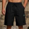 b0372429-3f50-432e-b6eb-004a8760a0da.jpg Men's Comfortable Loose Elastic Casual Multi-Pocket Cargo Shorts