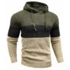 Men's Casual Jacquard Long Sleeves Sweater Hoodie
