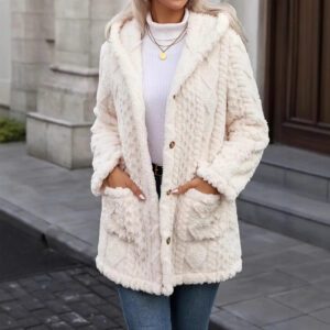Women's Lapel Warm And Elegant Style Casual Jacket