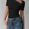 Women's Elegant High-End Off-Shoulder Short-Sleeve Top
