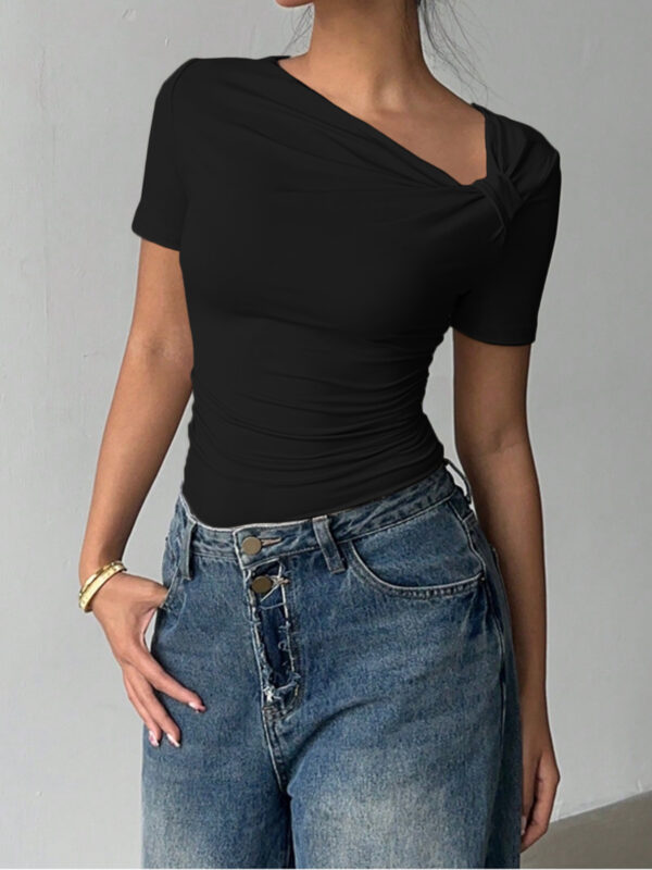 Women's Elegant High-End Off-Shoulder Short-Sleeve Top