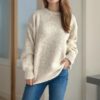 Women's Casual Loose-Fitting Crew-Neck Sweater