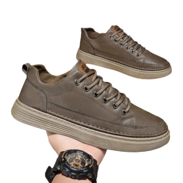 Men's PU Leather Low Top Fashionable Sneaker Shoe