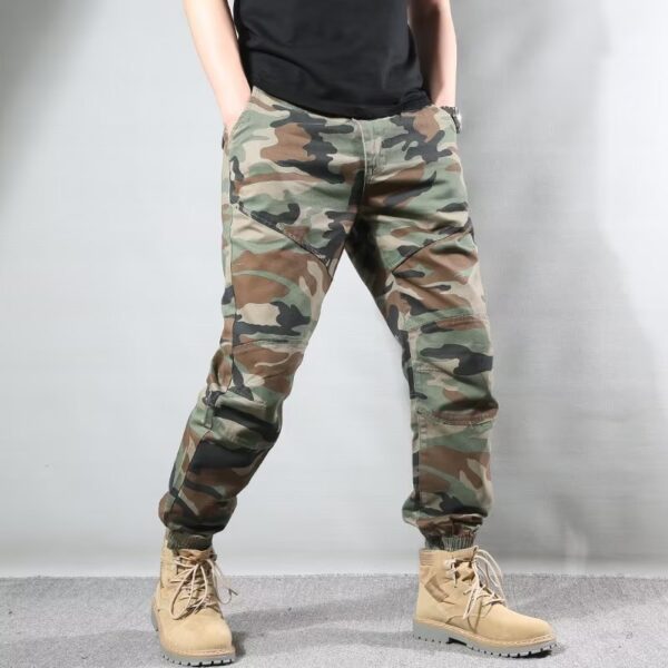 Men's Long Casual Retro Camo Tapered Ankle-Fit Pants