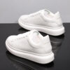 Men's Casual Spring Leather Sneakers In Korean Style