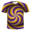 Men's Casual Short Sleeve T-shirt with Striking 3D Printed Abstract Design
