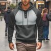 Men's Sports Casual Buttoned Hooded Sweater